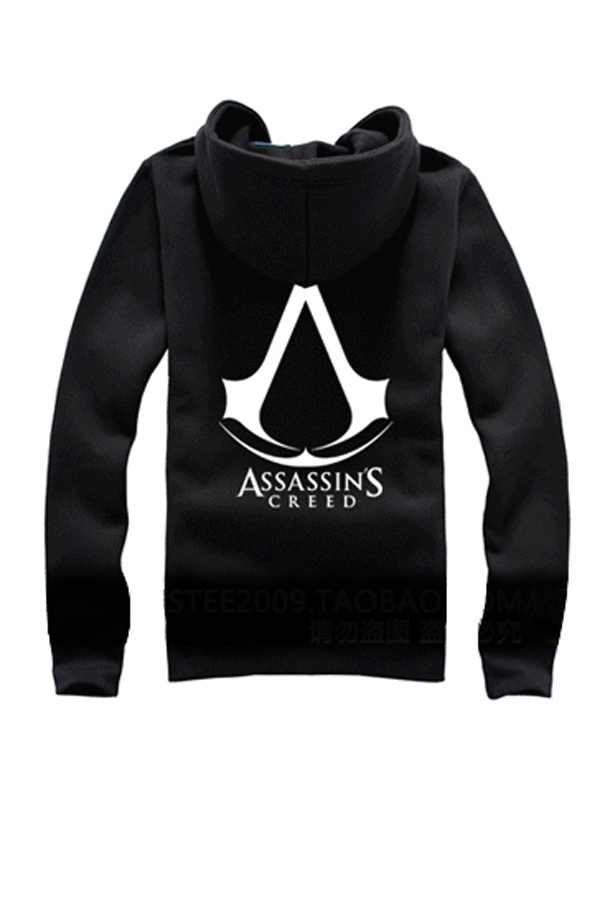 Game Costume Assassin's Creed Fleeces Black Hoodie - Click Image to Close